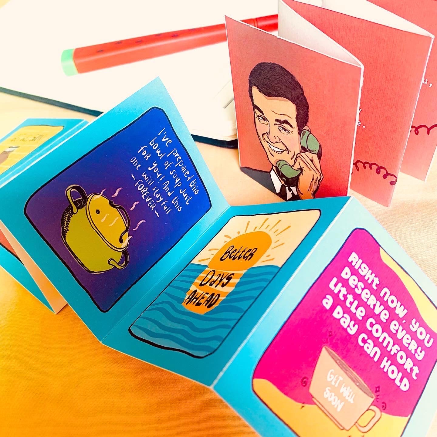 Get well soon strip Card