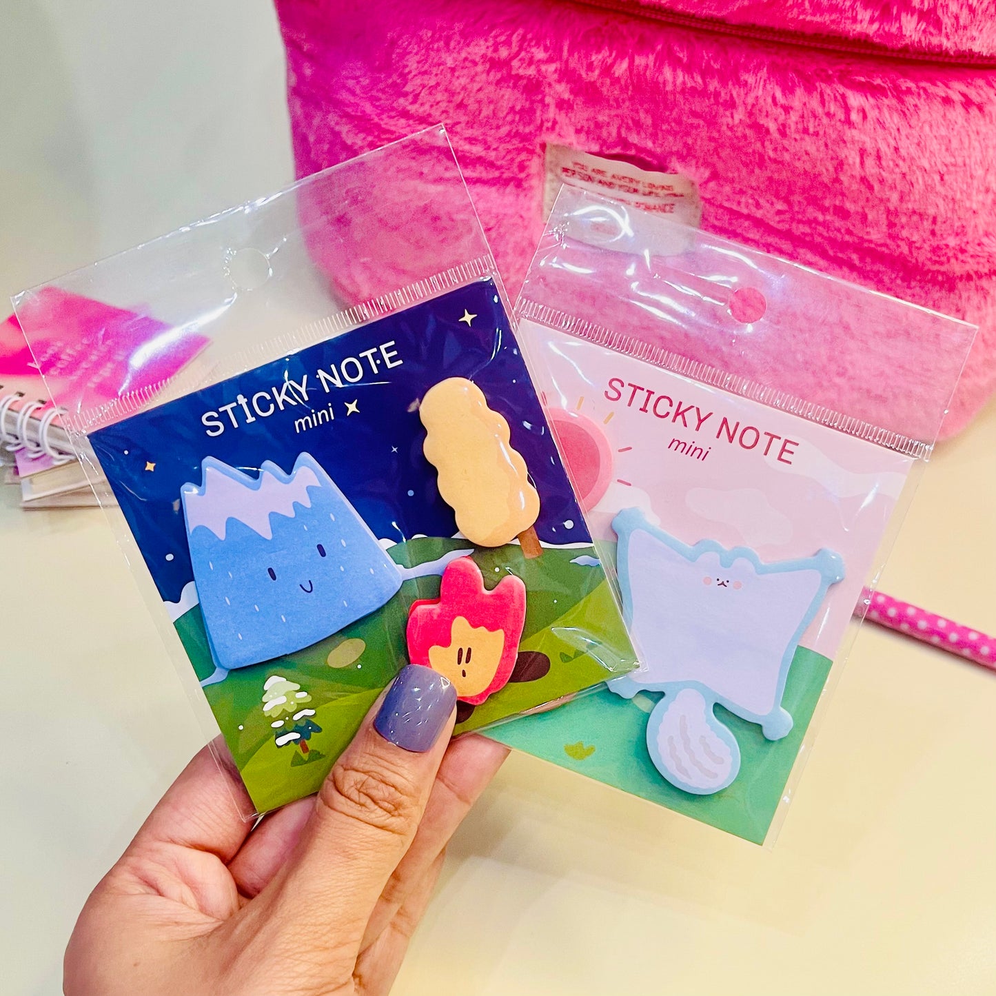 Cute winter sticky note set