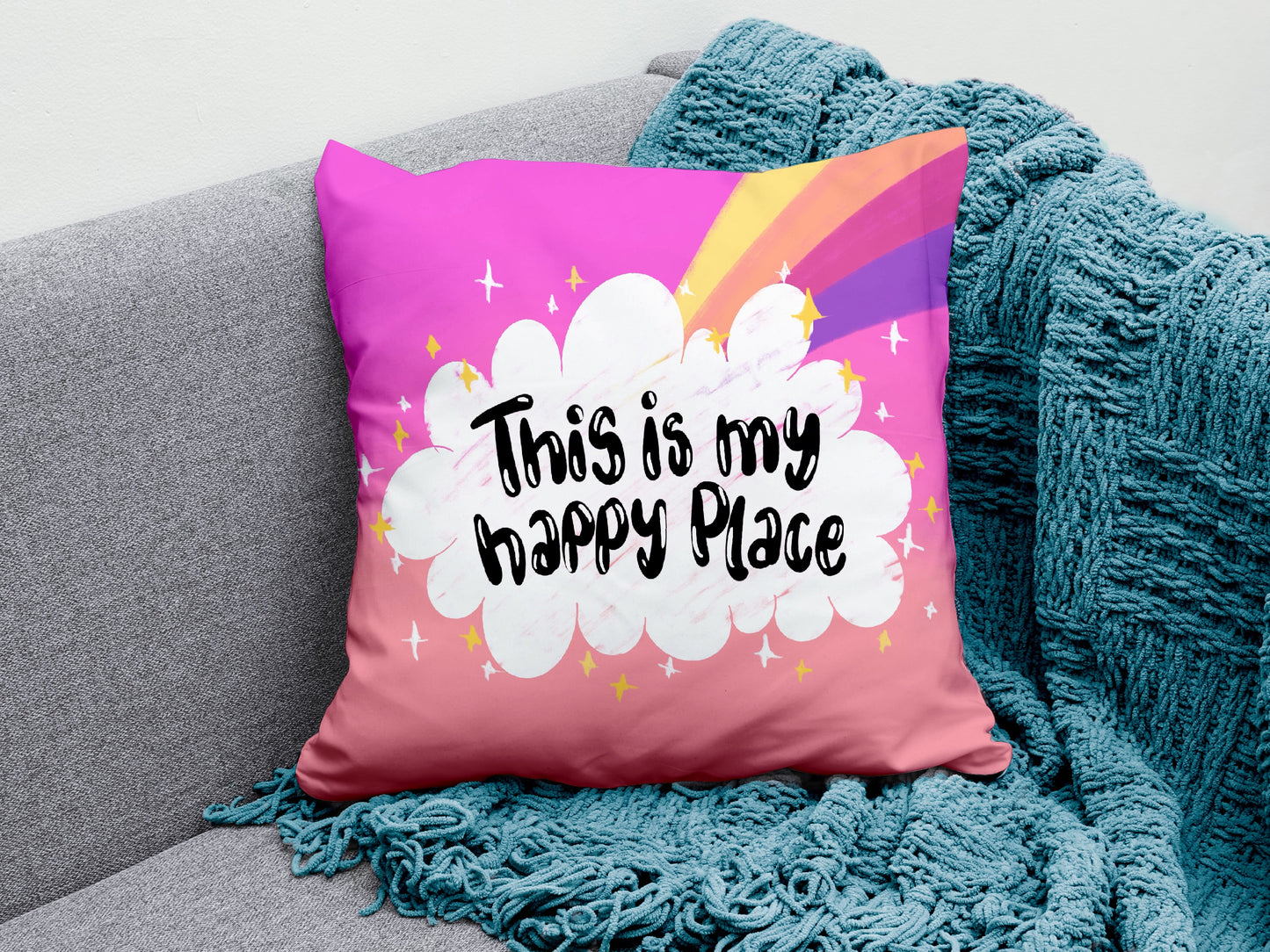 Happy Place Cushion Cover