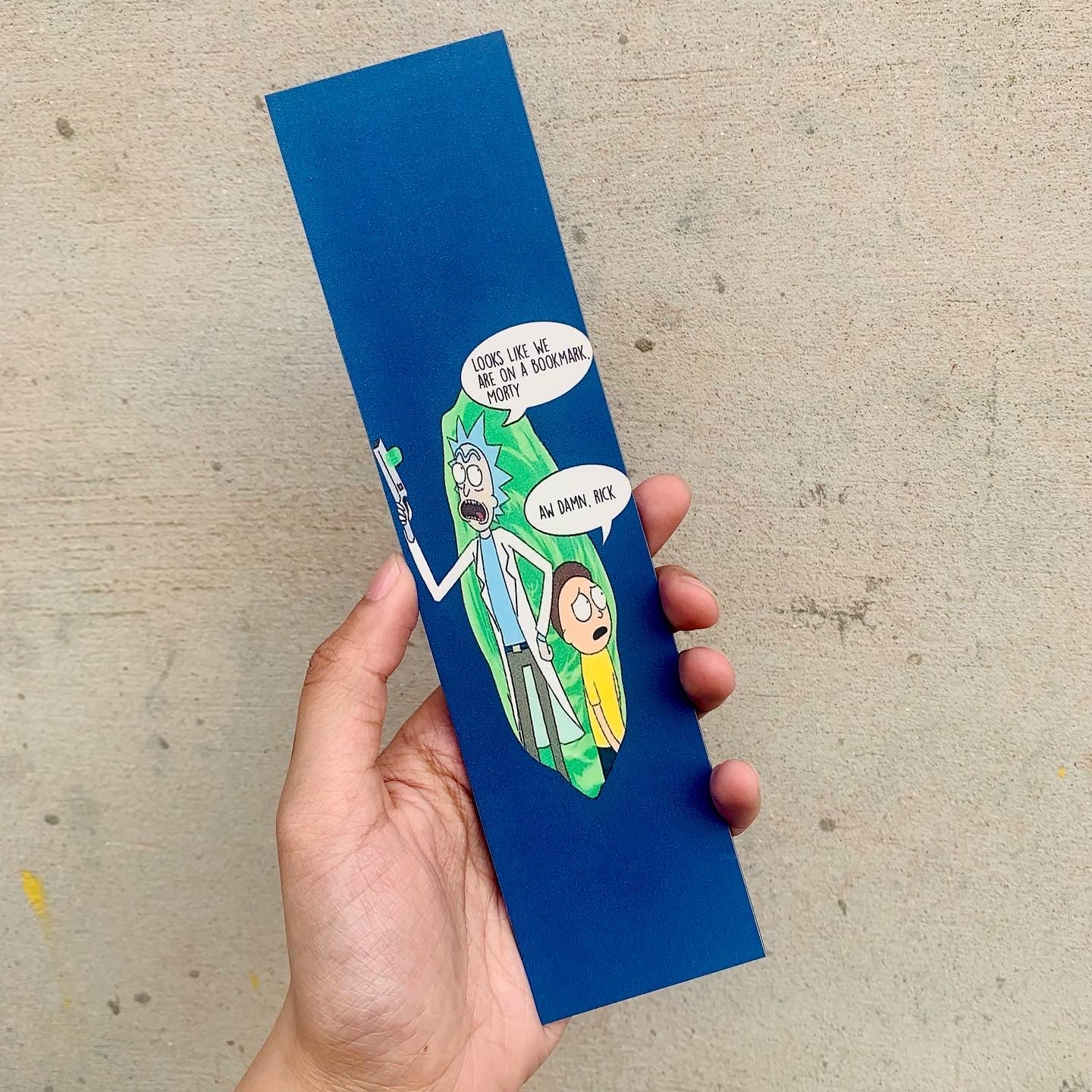 Rick and morty bookmark set of 5