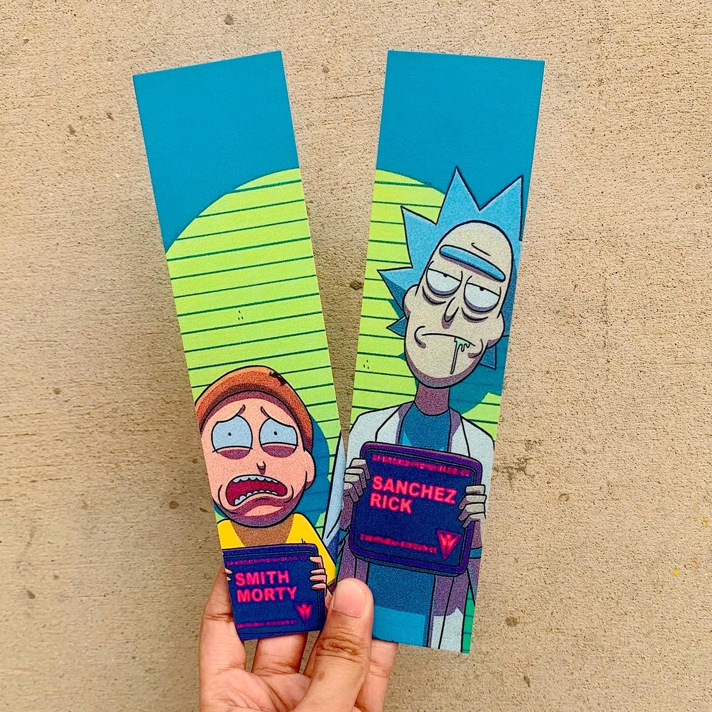 Rick and morty bookmark set of 5