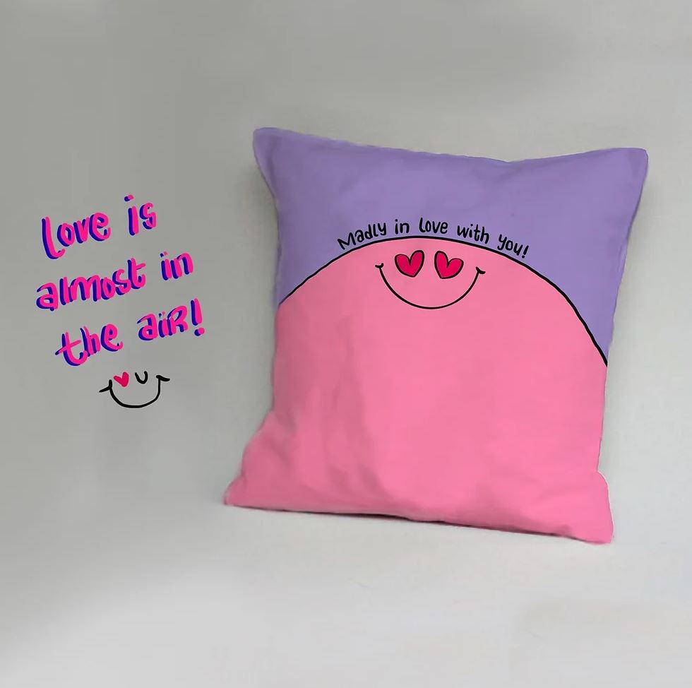 Mad in Love Cushion Cover