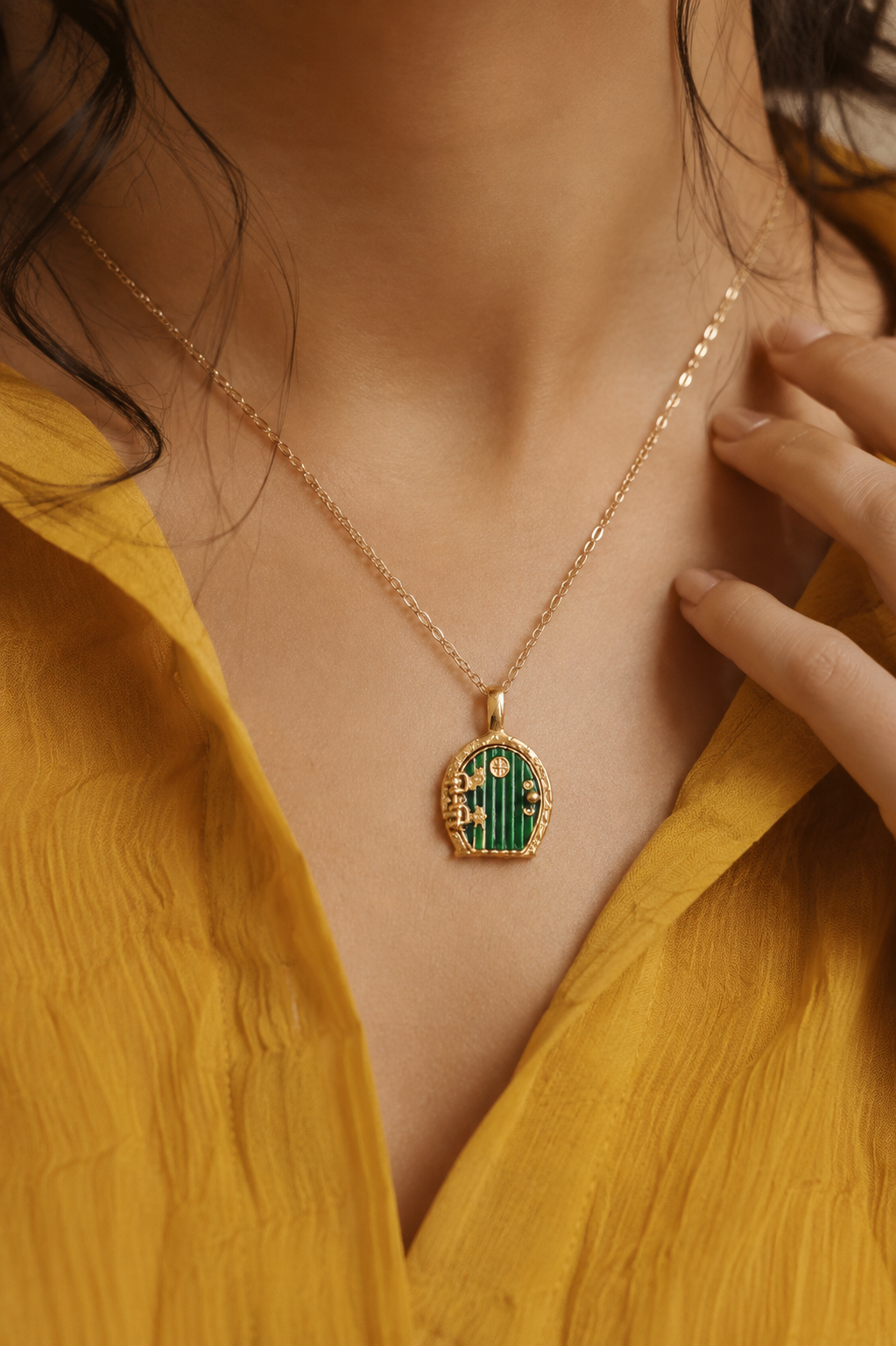 Hobbit door necklace
