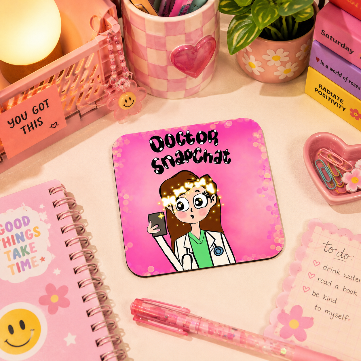 Doctor snapchat Tea Coaster
