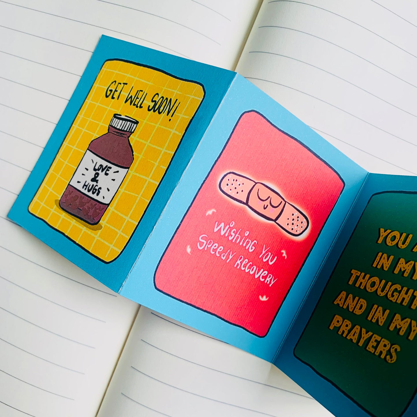 Get well soon strip Card