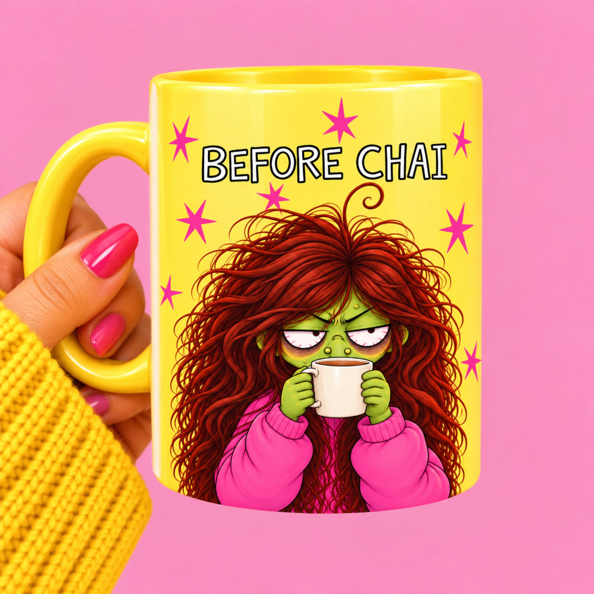 Before after Chai mug