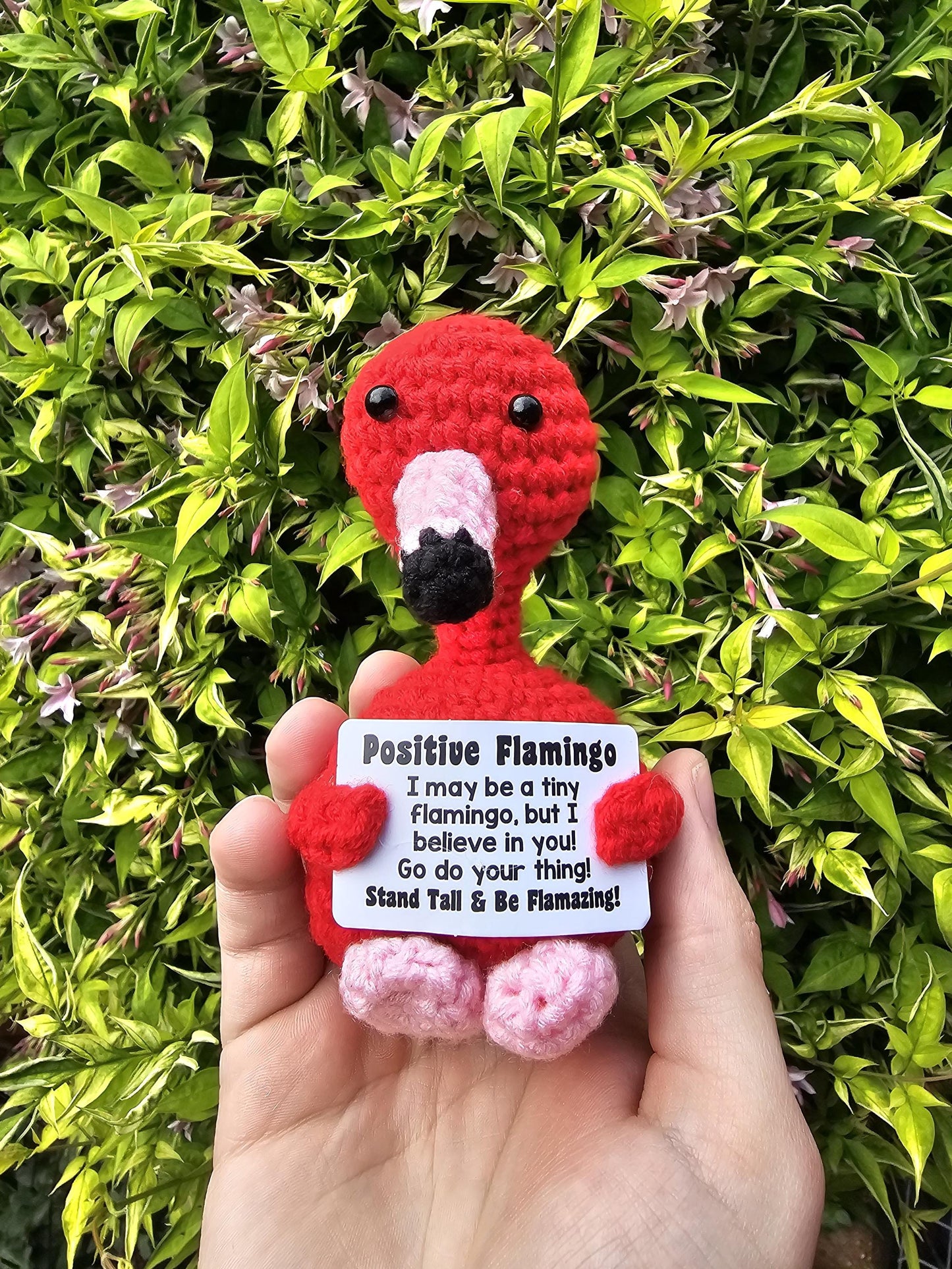 Crochet flamingo