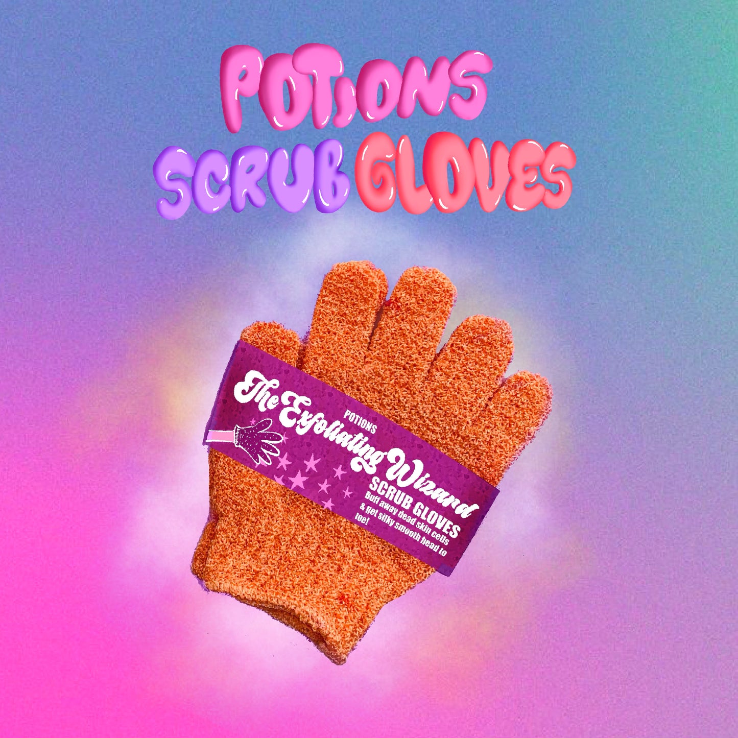 Pretty orange scrub gloves