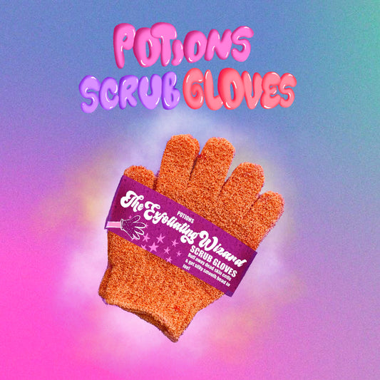 Pretty orange scrub gloves