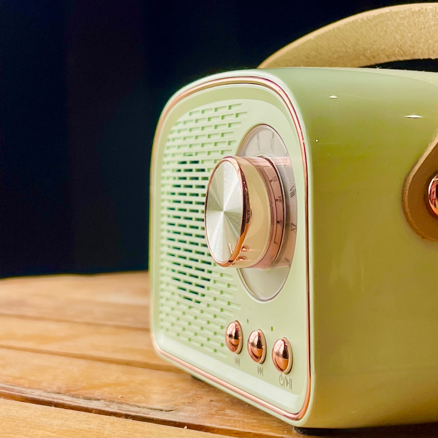 Retro pastel green bt speaker