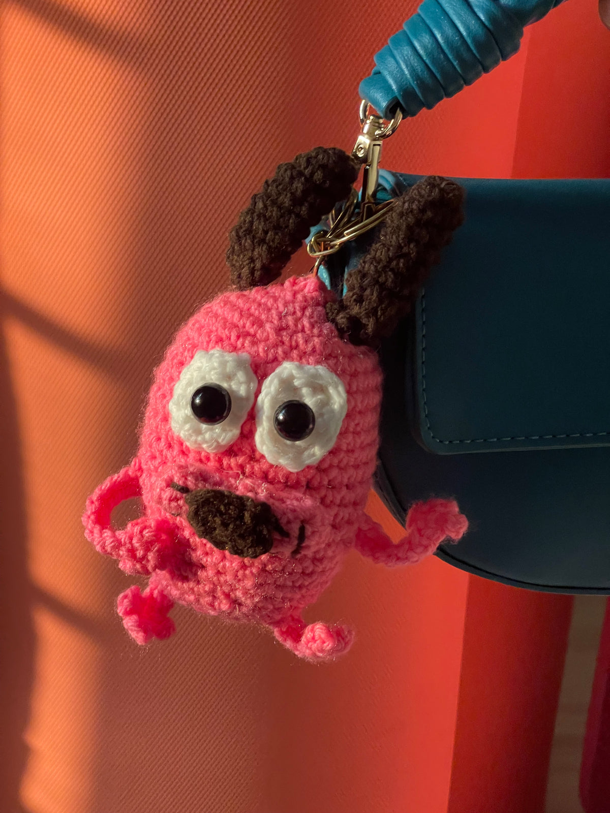 Courage crochet keychain