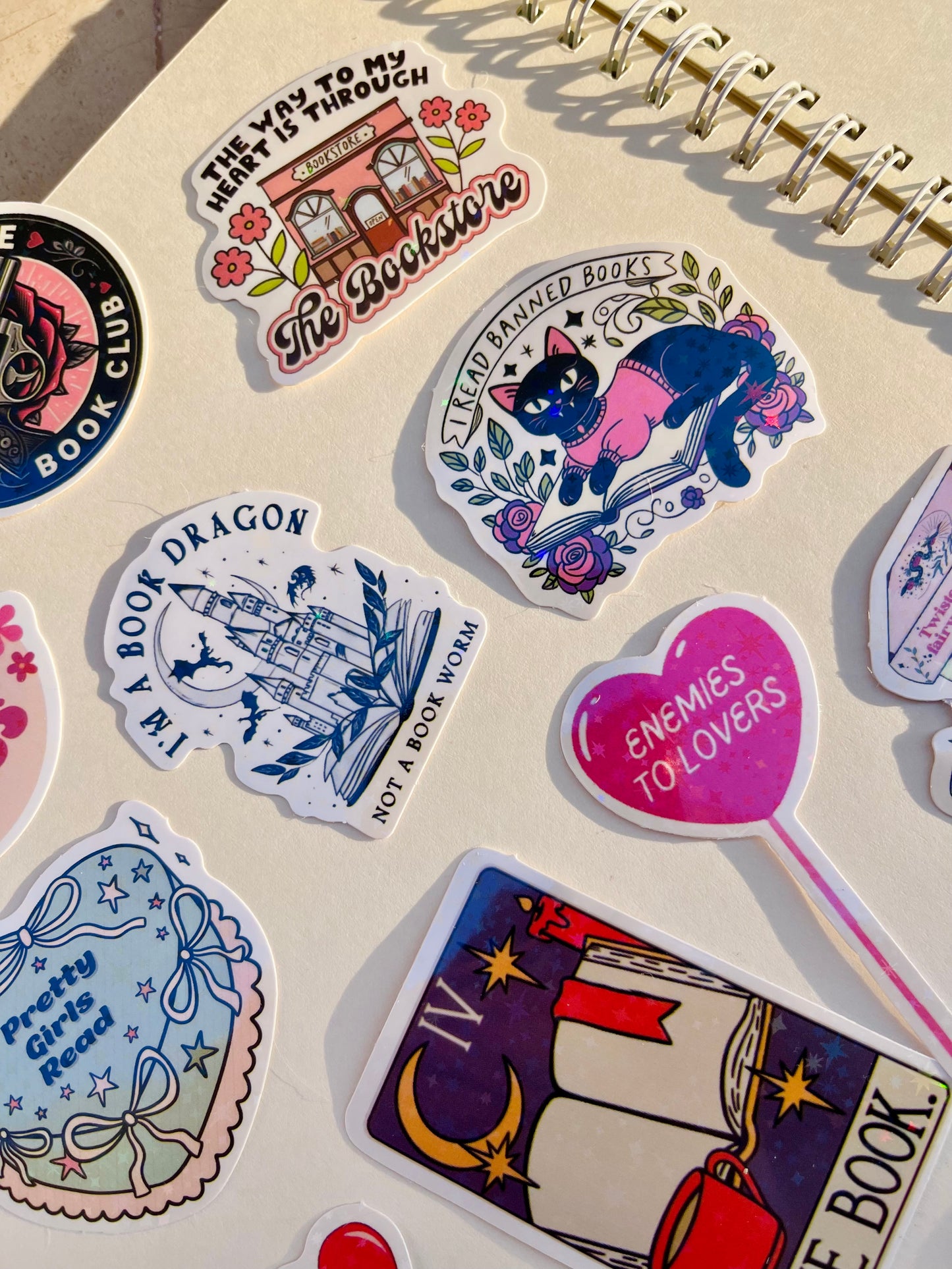 50pcs Vinyl Holographic Spicy Readers Stickers