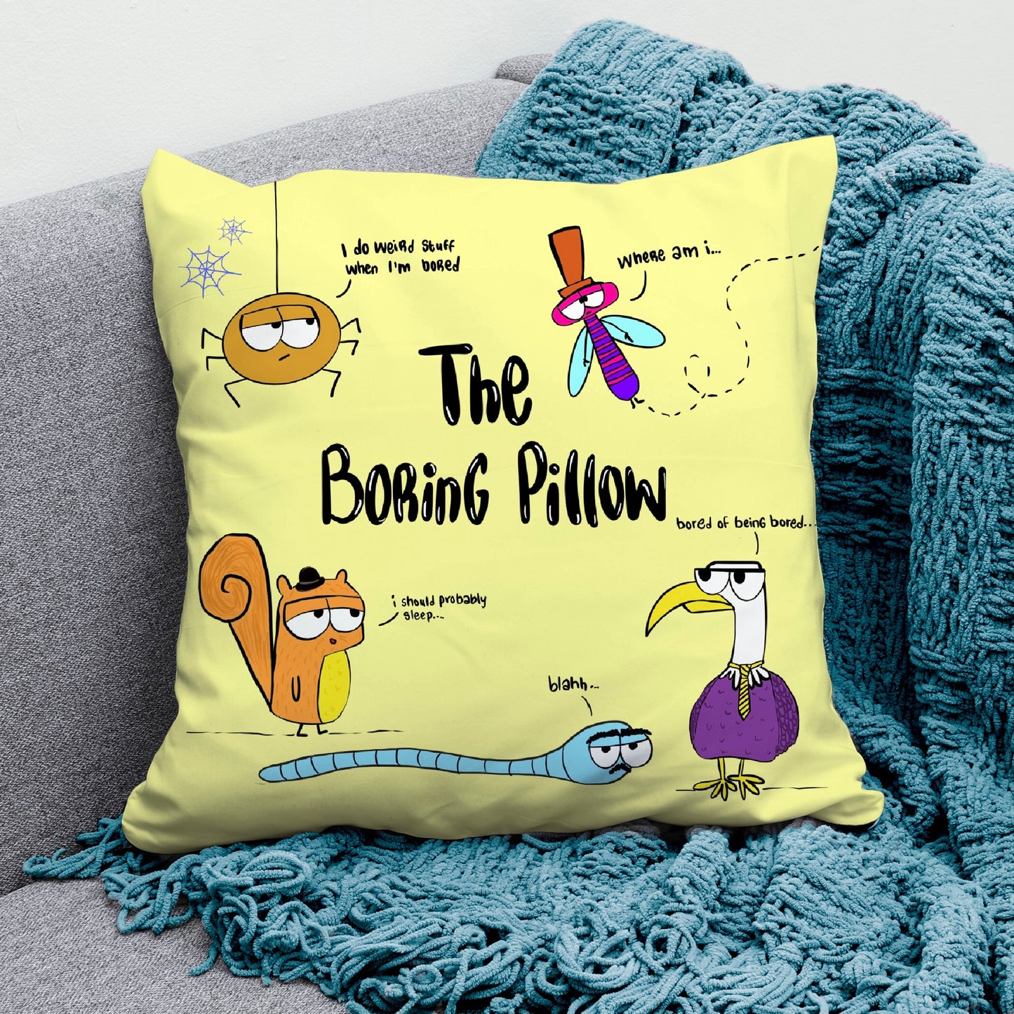 The Boring Pillow Cushion Cover