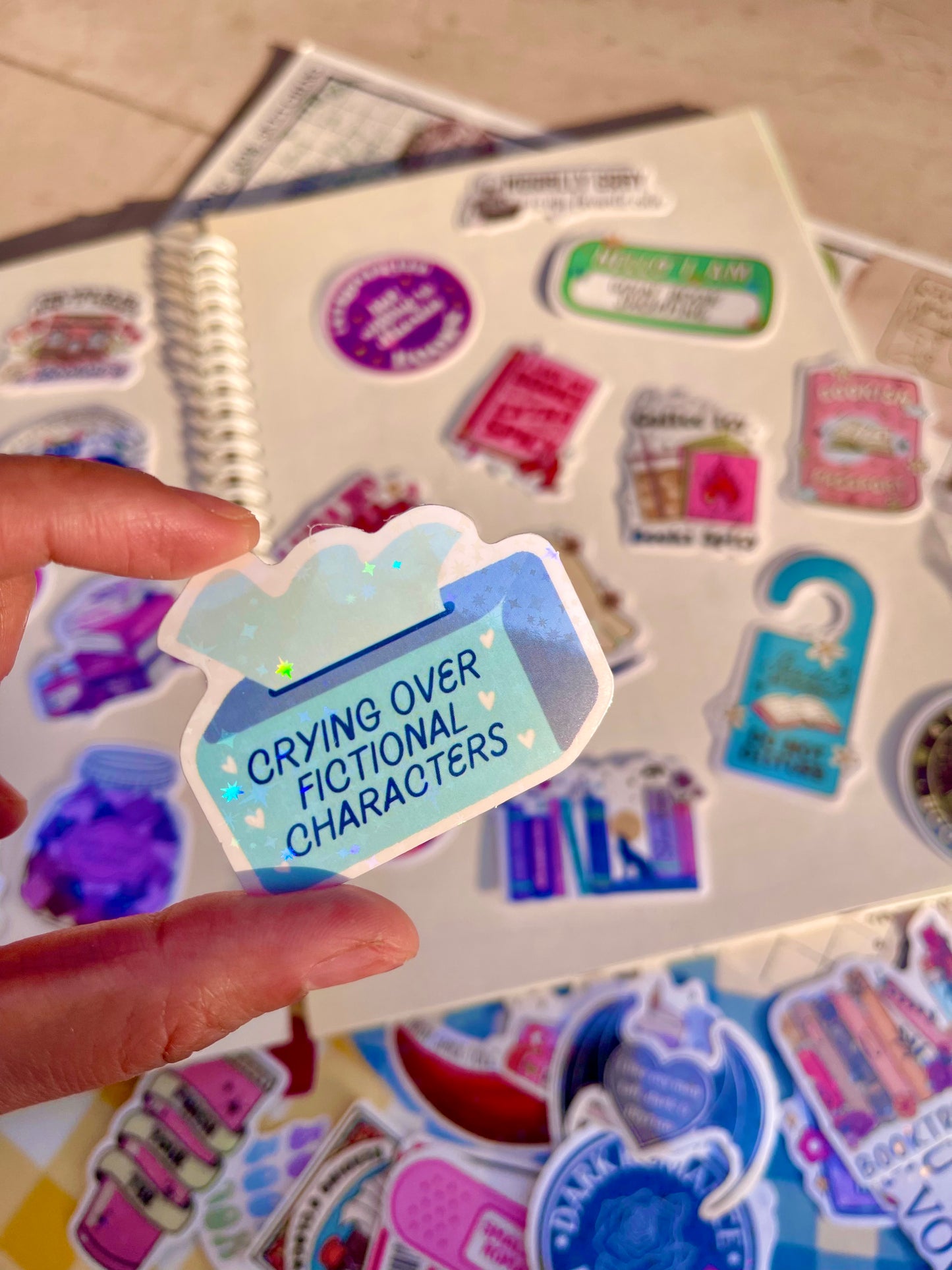 50pcs Vinyl Holographic Spicy Readers Stickers