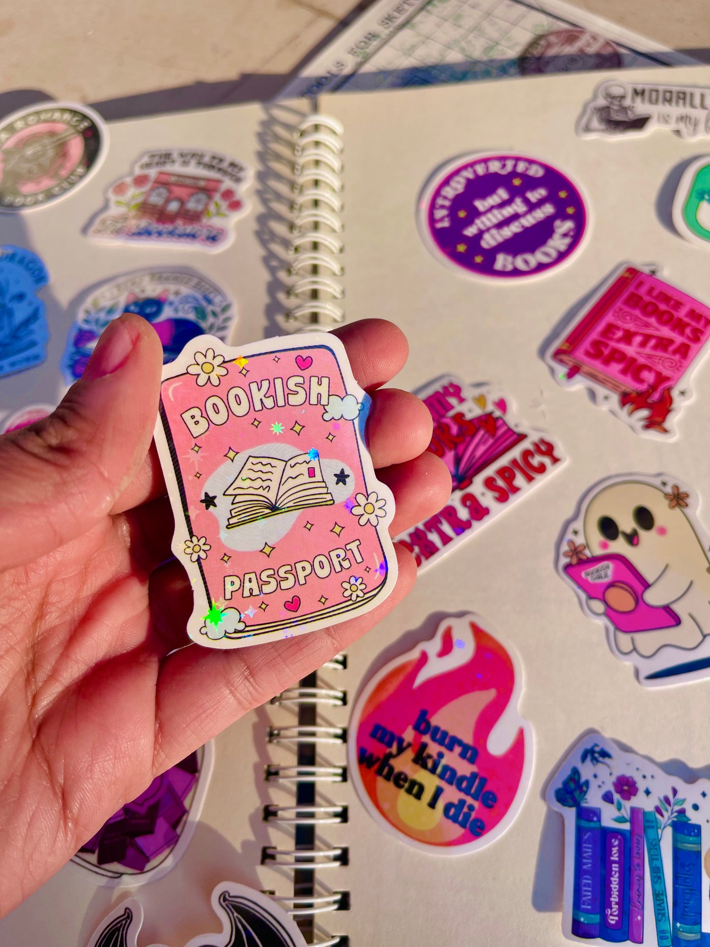 50pcs Vinyl Holographic Spicy Readers Stickers