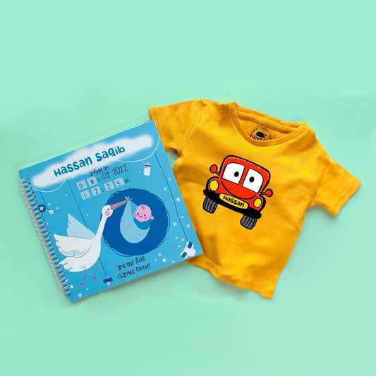 Customised Tshirt+Baby Book