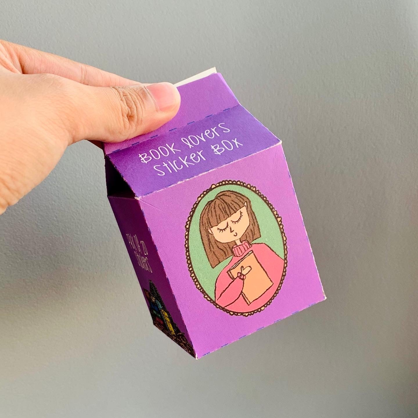 Book Worm Sticker Box