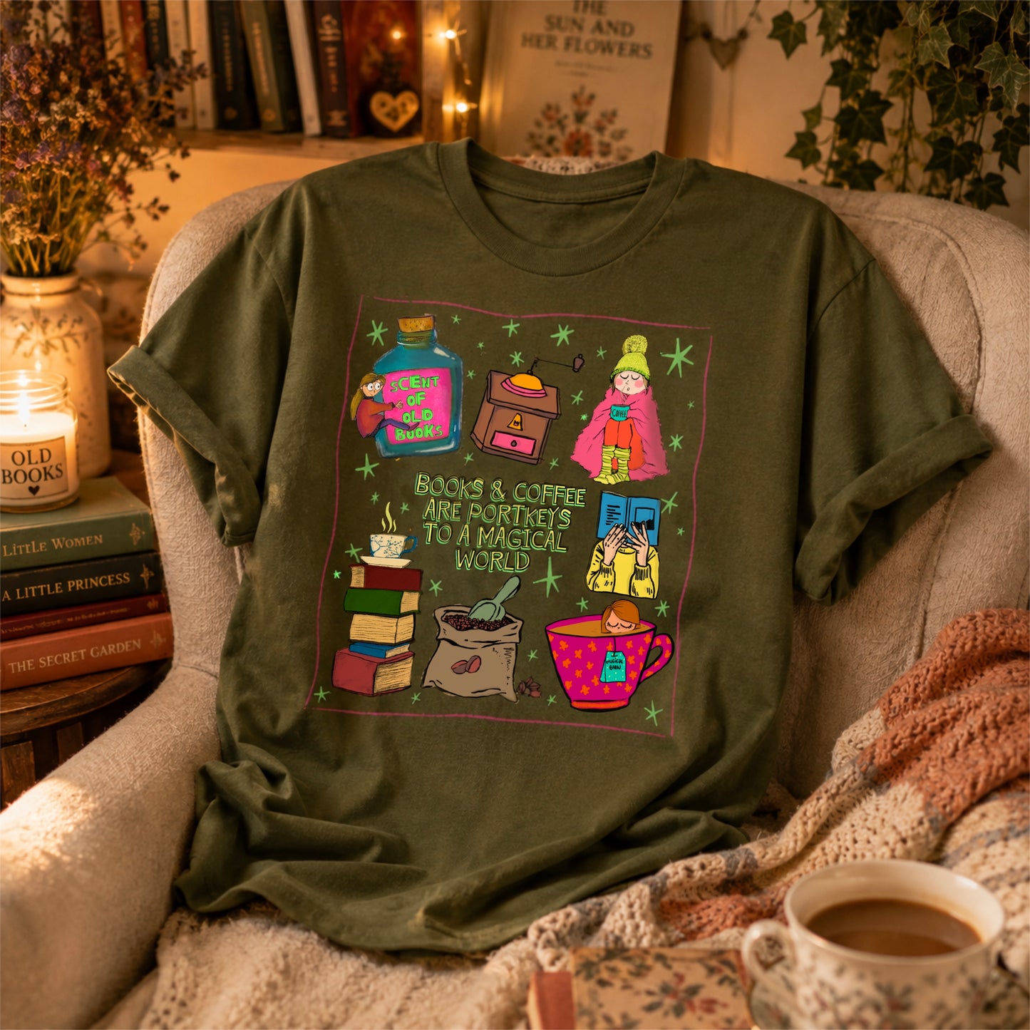 Books & Coffee T-Shirt