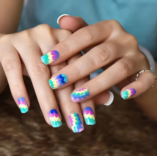 Psychedelic Press on nails