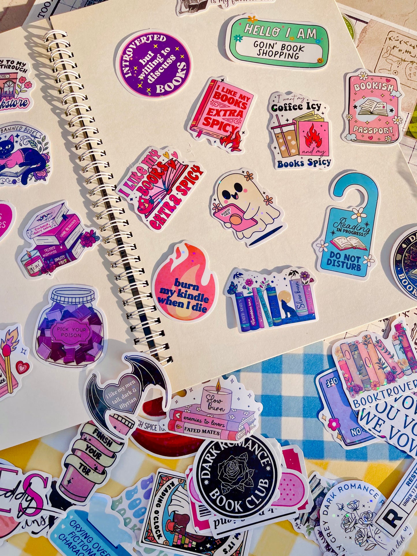 50pcs Vinyl Holographic Spicy Readers Stickers