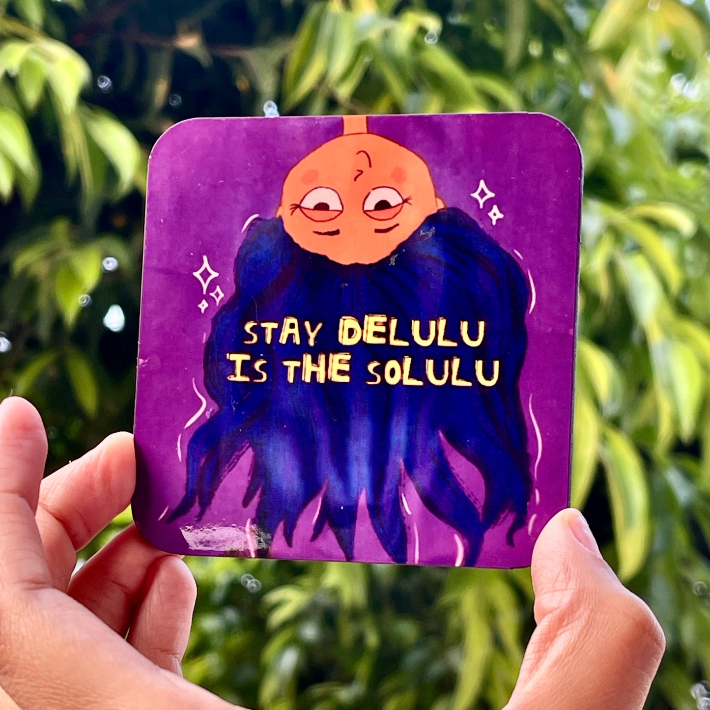 Stay delulu Mug Coaster