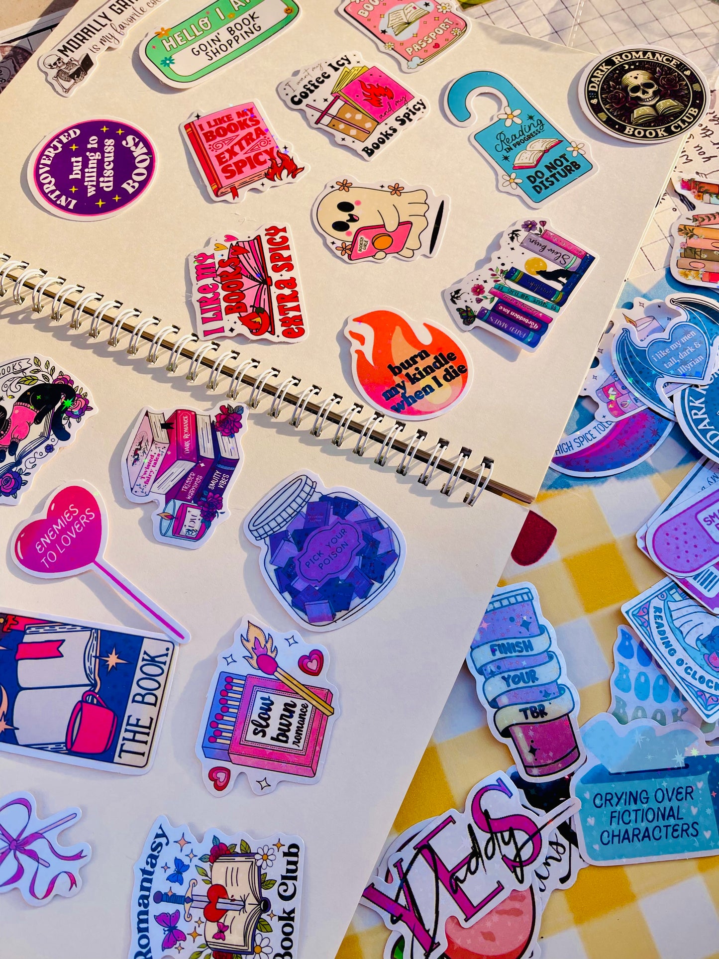 50pcs Vinyl Holographic Spicy Readers Stickers