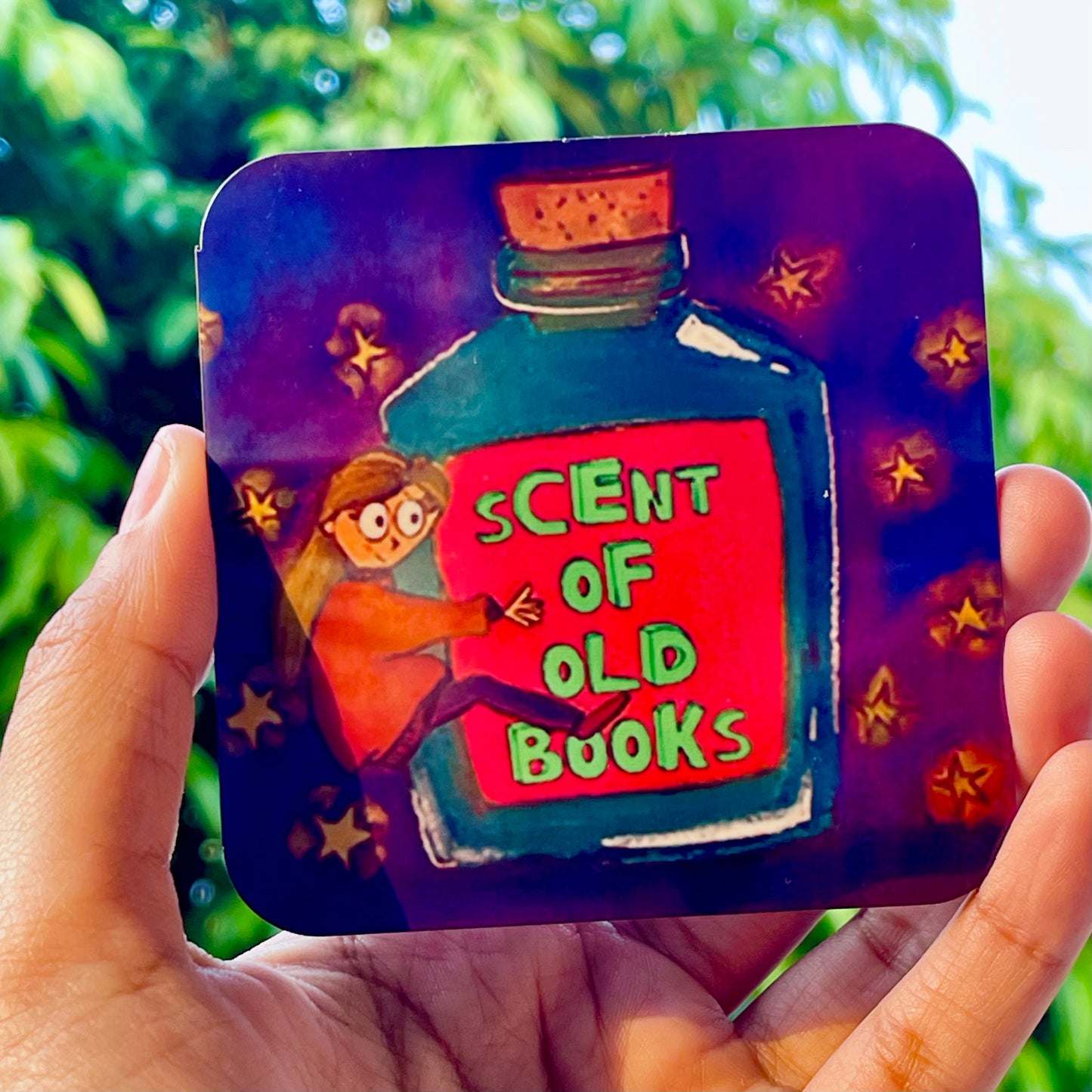 Scent of old book Tea Coaster