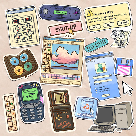 Millennial sticker pack of 15