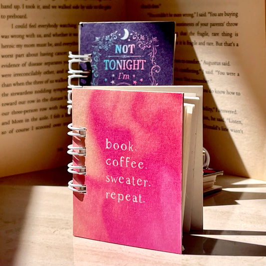 Book coffee sweater miniature notebook