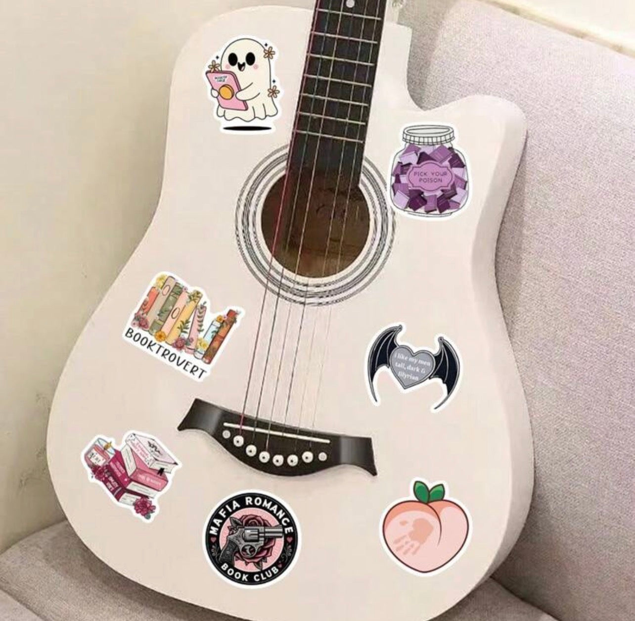 50pcs Vinyl Holographic Spicy Readers Stickers