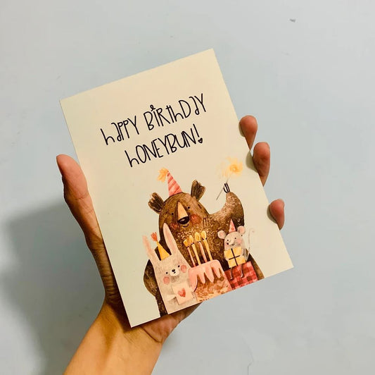 Birthday honeybun card