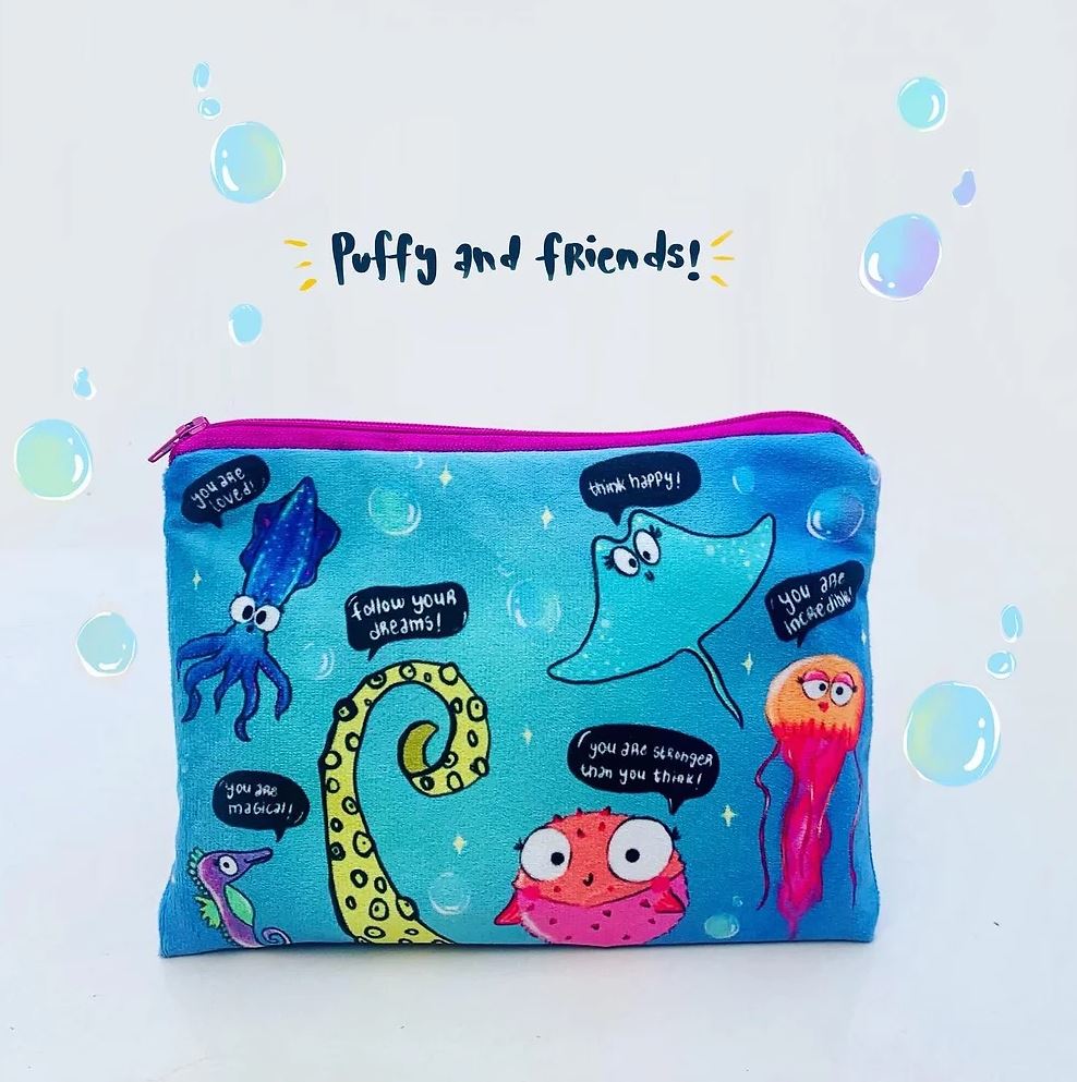 Puffy and friends Pouch