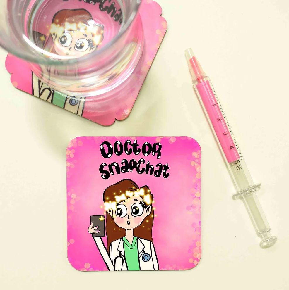 Doctor snapchat Tea Coaster