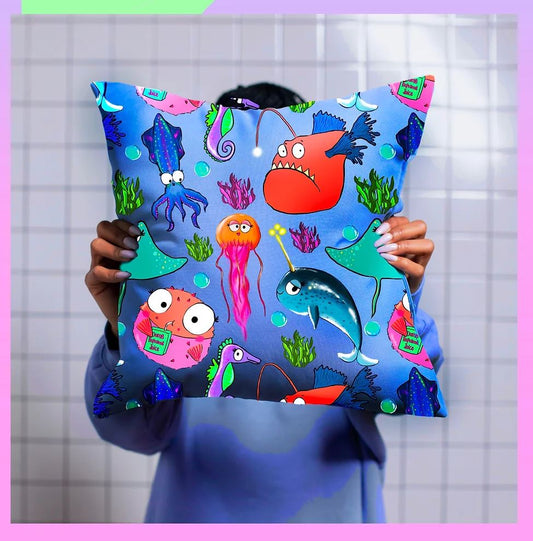 Fish Gang Cushion Cover