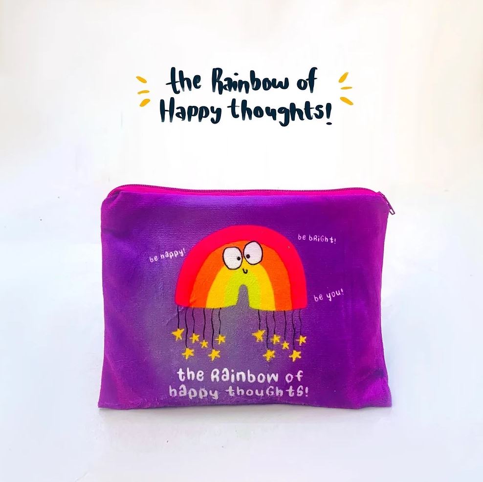 Rainbow of happy thoughts Pouch