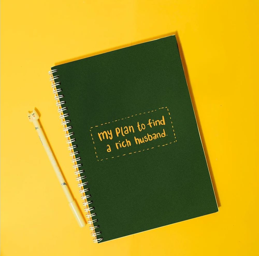 My plan to find a rich husband notebook