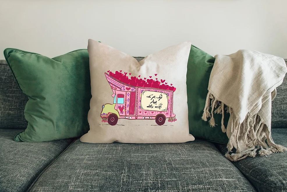 Truck Art Cushion Cover