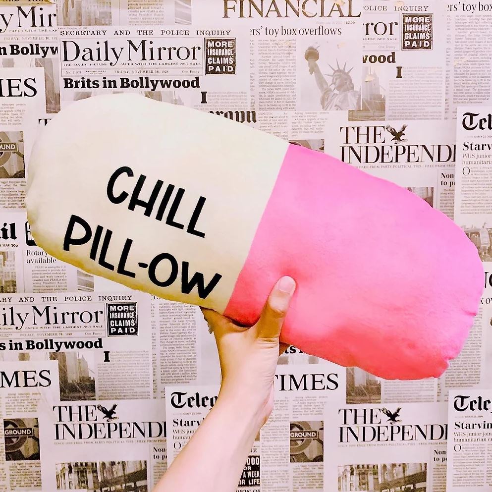 Chill pill-ow cushion