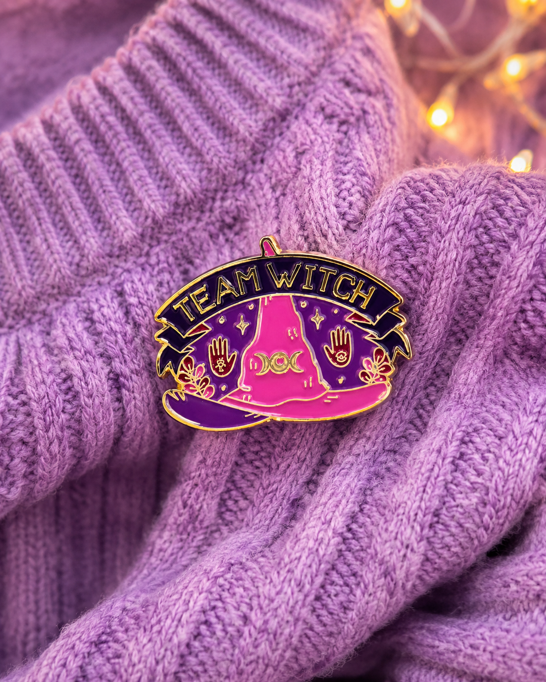 Team Witch Witch Hat Enamel Pin