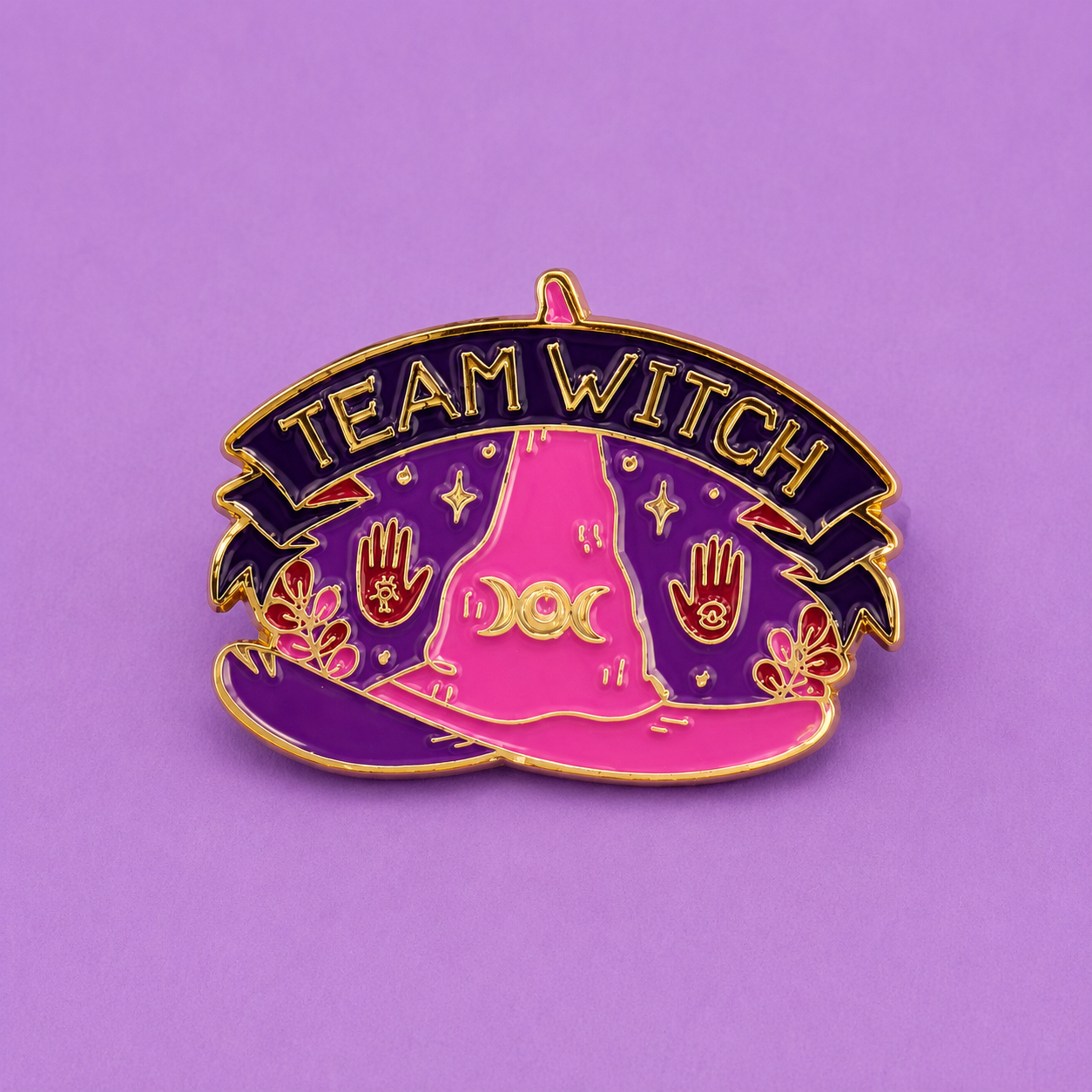 Team Witch Witch Hat Enamel Pin