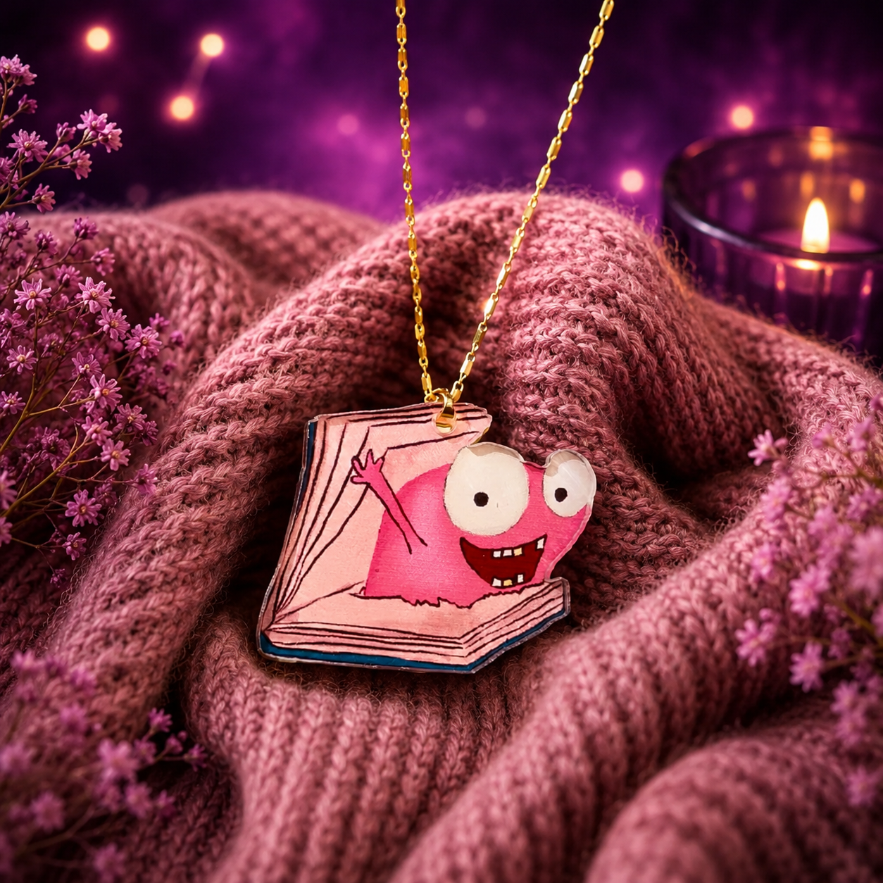 Book monster locket