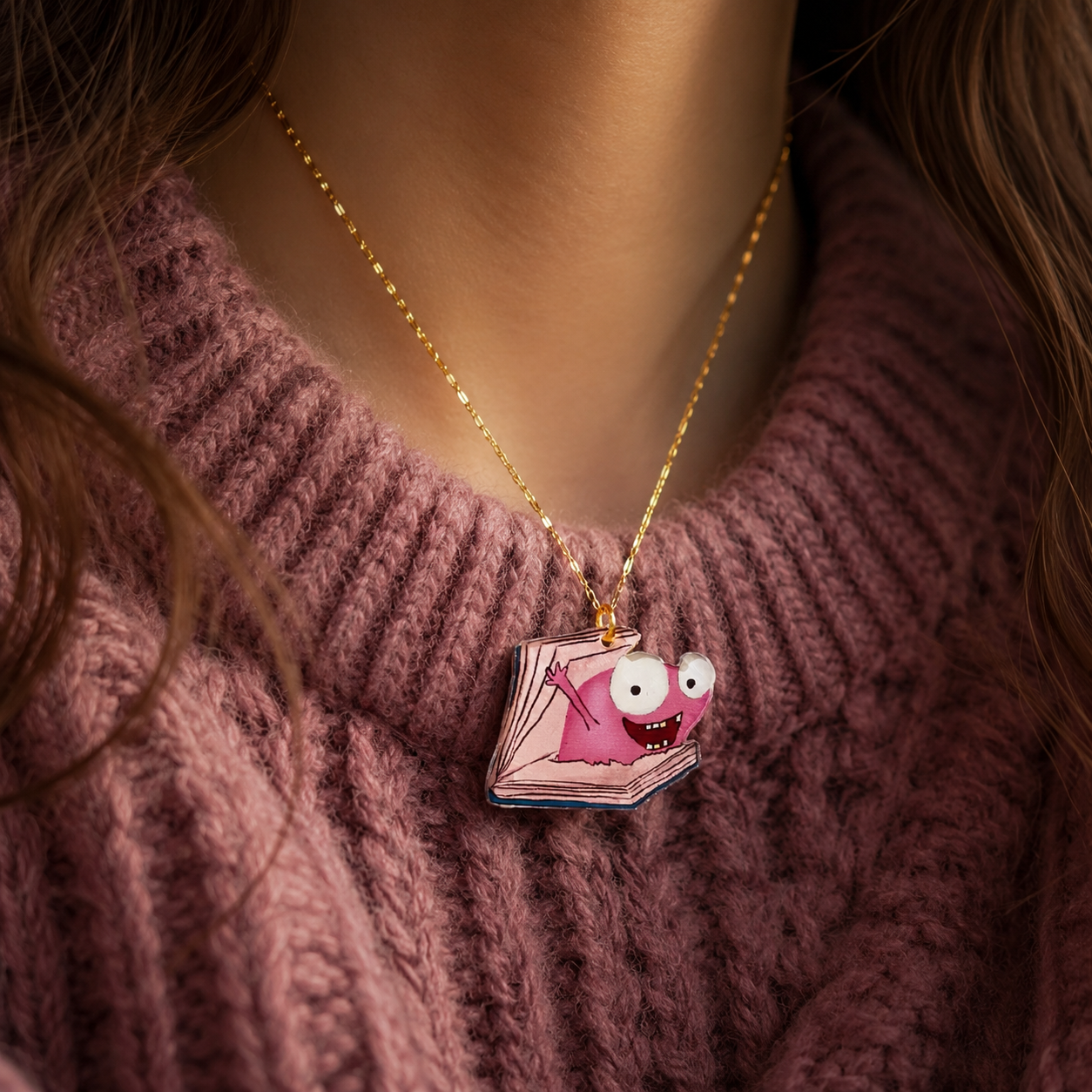 Book monster locket