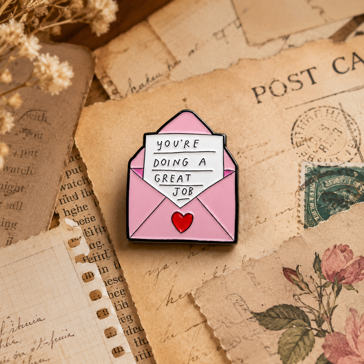 You're Doing A Great Job Envelope Enamel Pin