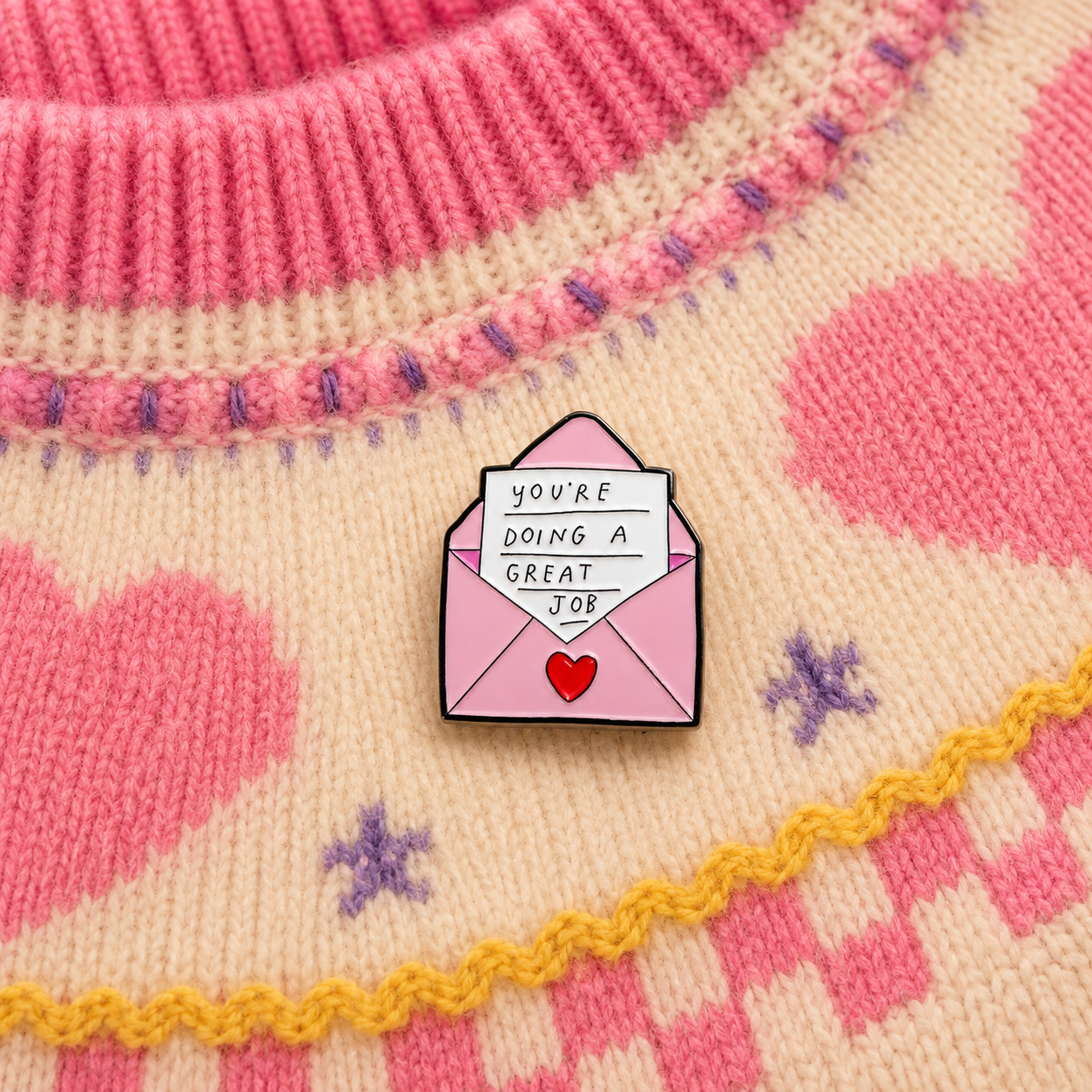 You're Doing A Great Job Envelope Enamel Pin