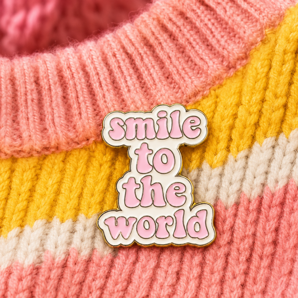 Smile To The World Enamel Pin
