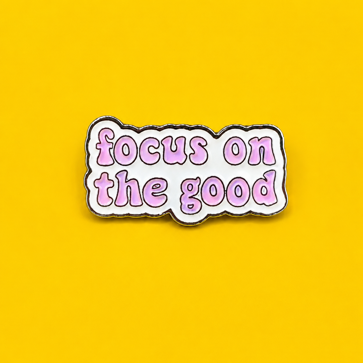 Focus On The Good Enamel Pin