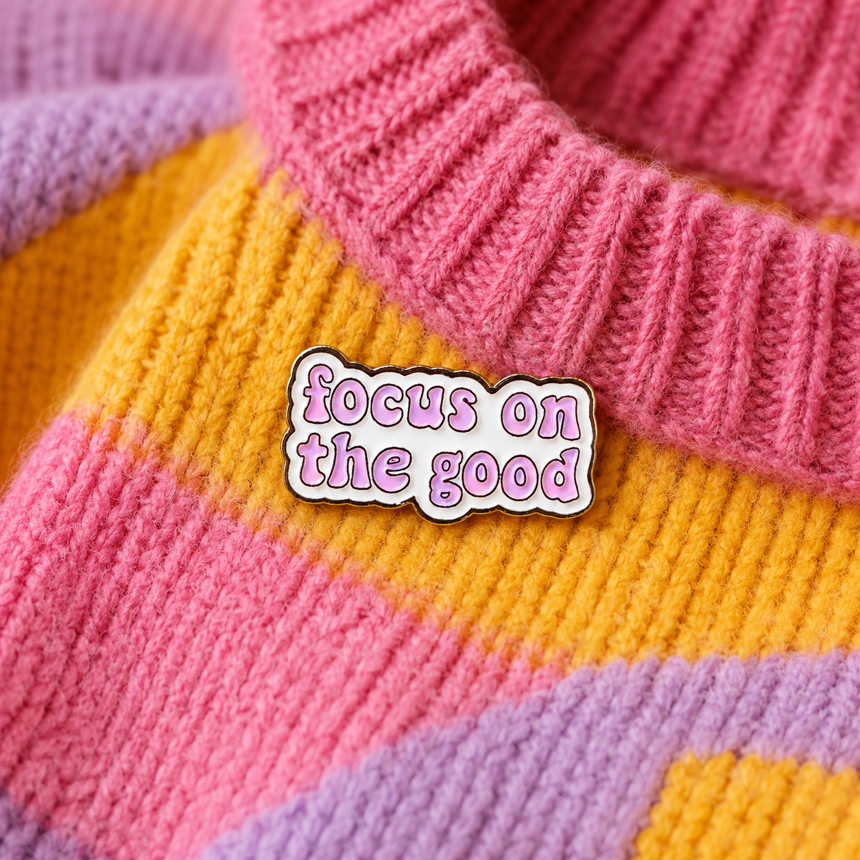 Focus On The Good Enamel Pin