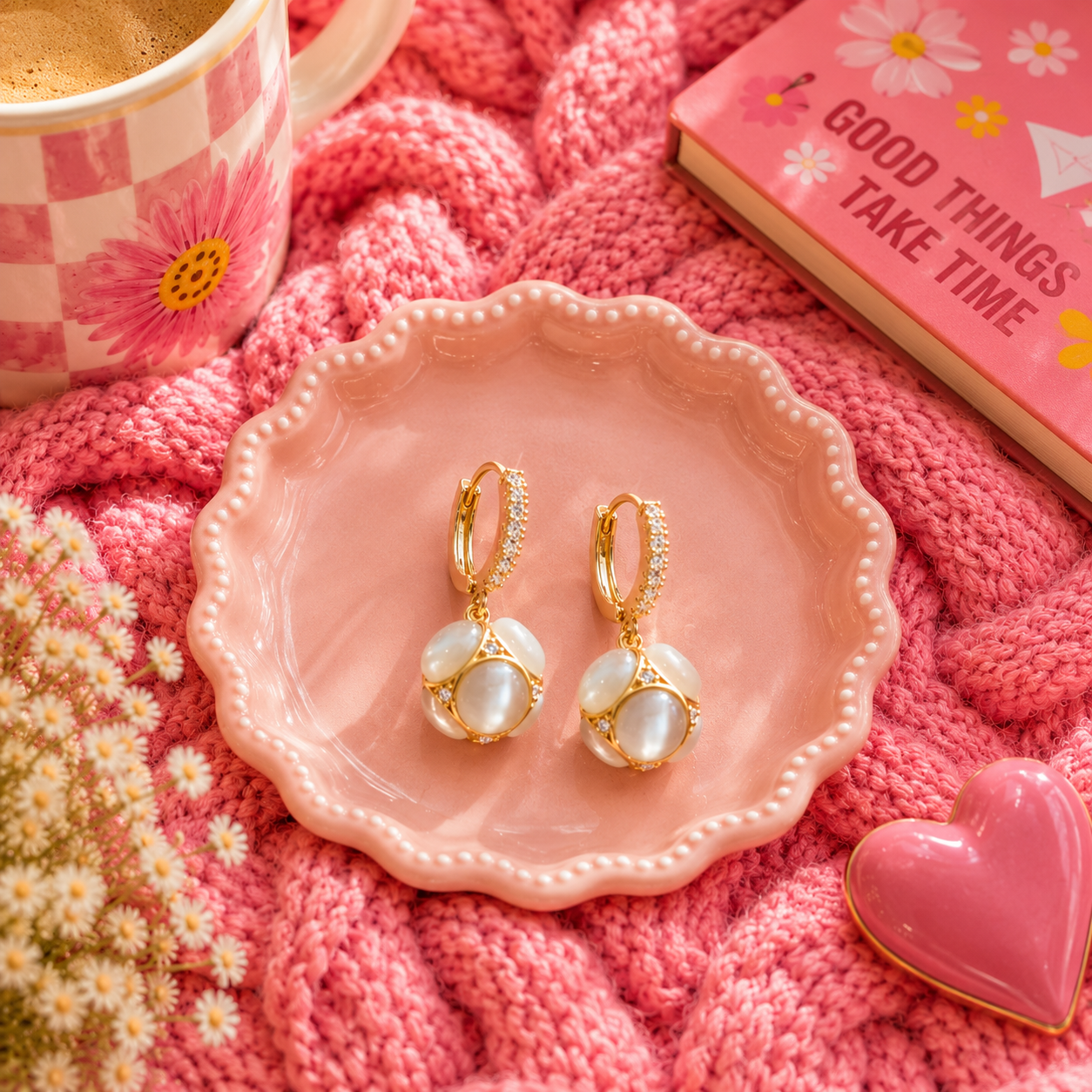 Golden Opal earrings