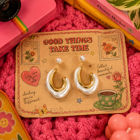 Abstract Pearl hoops