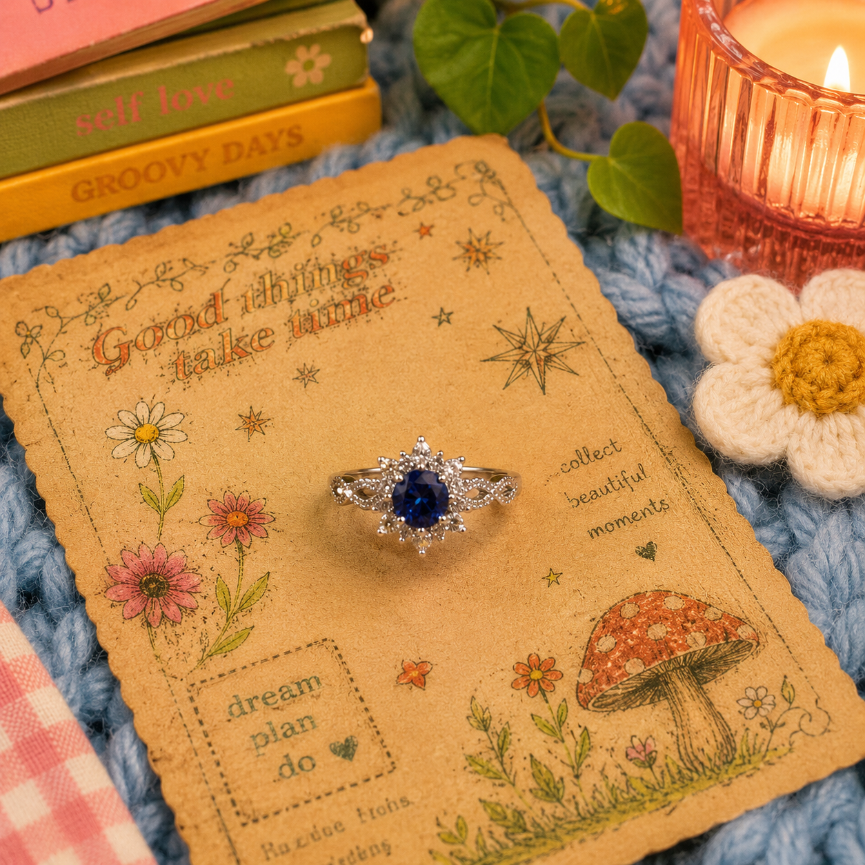 Dreamy blue ring